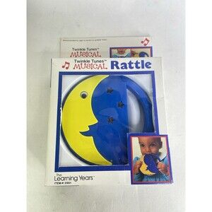 The Learning Years Twinkle Tunes Musical Rattle Baby Toy Vintage NEW